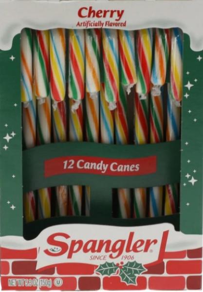 SPANGLER  'Cherry' Candy Canes Zuckerstangen 12 Stück = 150 gr
